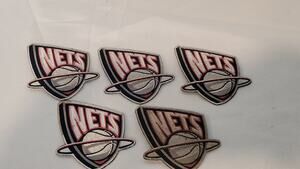 Vintage New Jersey Nets Embroidered Patch Lot of 5 NBA Basketball Iron-On/Sew-On